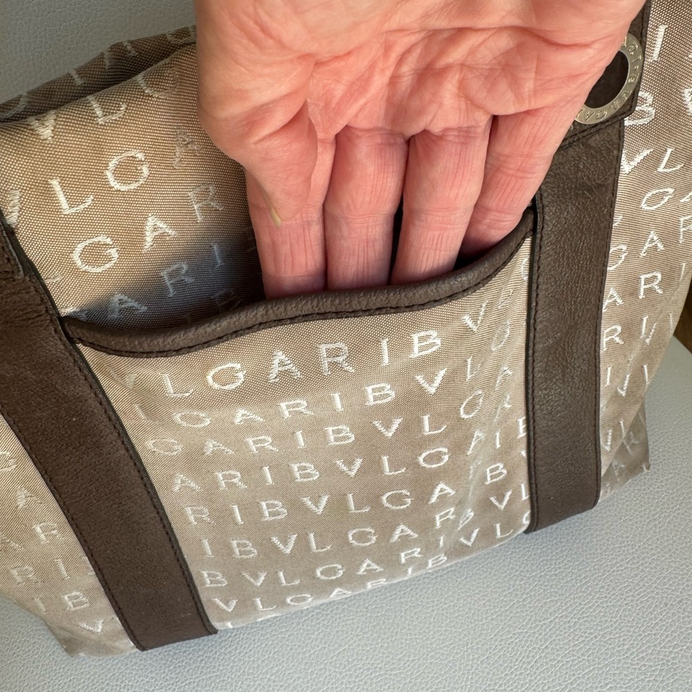 BVLGARI Tote Bag Light Preloved Wear - Picture 3 of 13